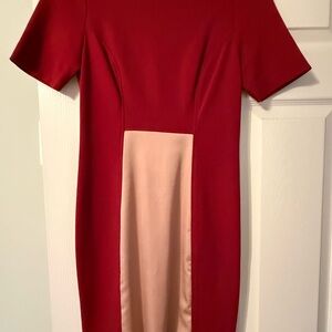 2B.Rych Red and Pink Mini Dress